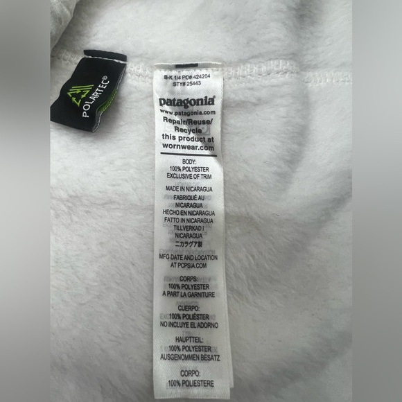 Patagonia Women's Re-Tool Snap-T Pullover - Raw Linen/White X Dye - L - Picture 4 of 5